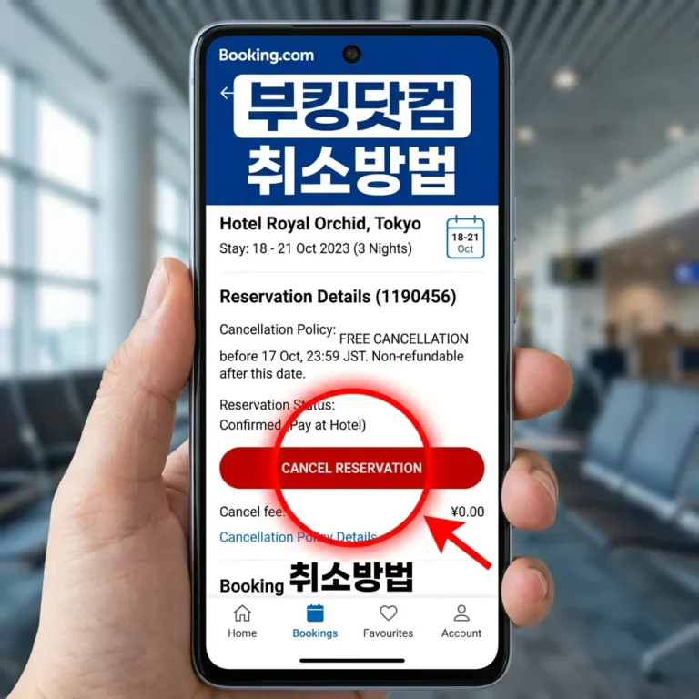 부킹닷컴 예약 취소 방법 5단계｜무료취소·환불 총정리