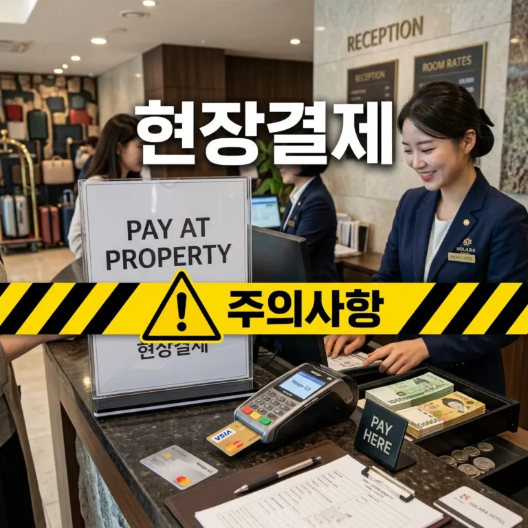 부킹닷컴 현장결제 숙소 주의사항 5가지