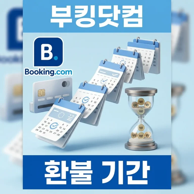 부킹닷컴 환불 소요 기간과 카드 반영일 총정리