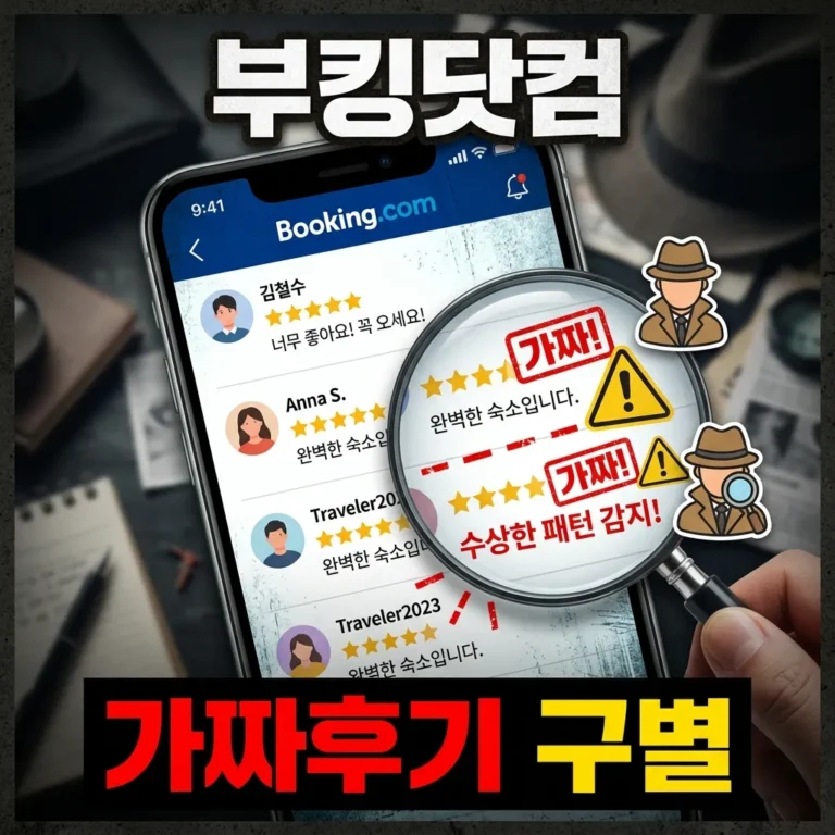부킹닷컴 가짜후기 5가지 구별법｜별점만 믿으면 안 되는 이유