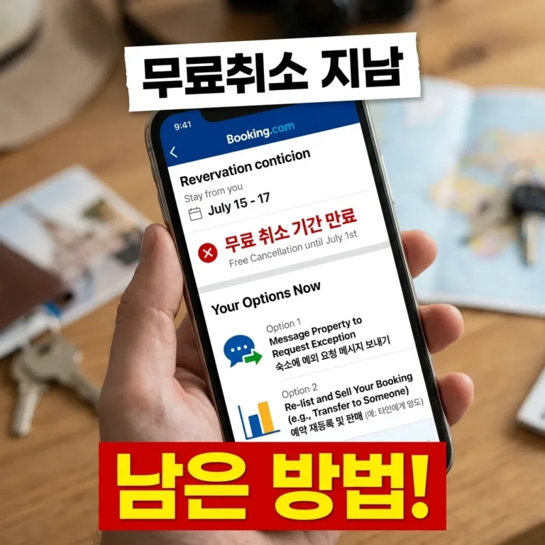 부킹닷컴 무료취소 기간 지난 후 환불｜남은 방법 5가지