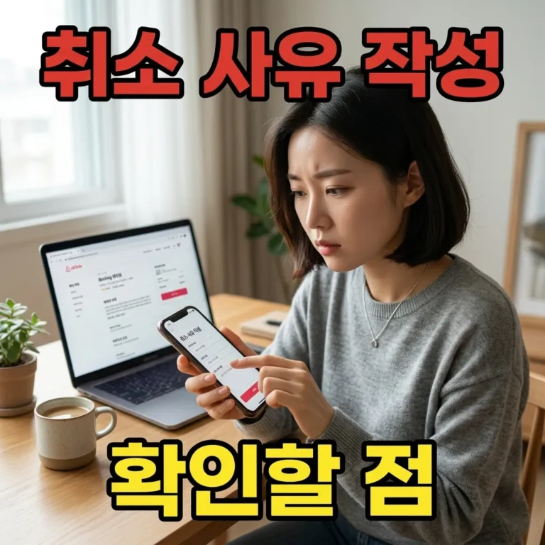 에어비앤비 숙소 취소 사유 작성 전 확인할 5가지