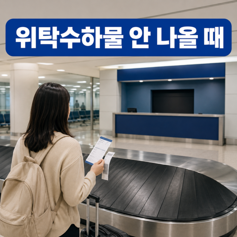 위탁수하물 안 나올 때|공항 신고·추적·필수품 영수증 순서