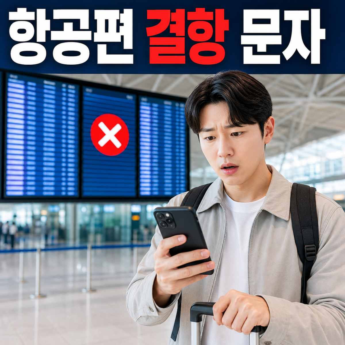 항공편 결항 문자 대표 이미지