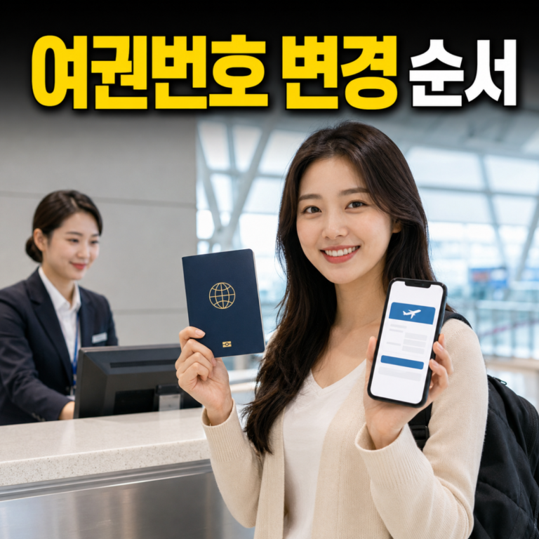 여권 재발급 후 항공권 여권번호 변경 순서|ESTA까지 확인