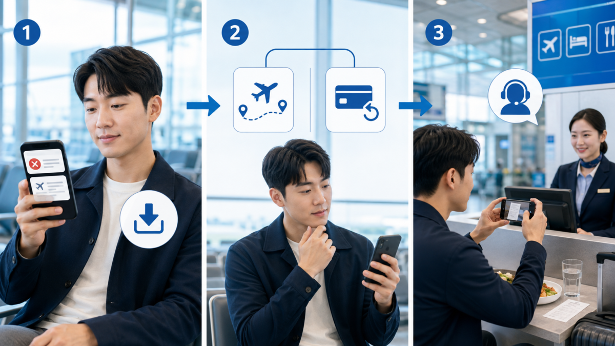 결항 증빙·대체편·비용 기록 순서