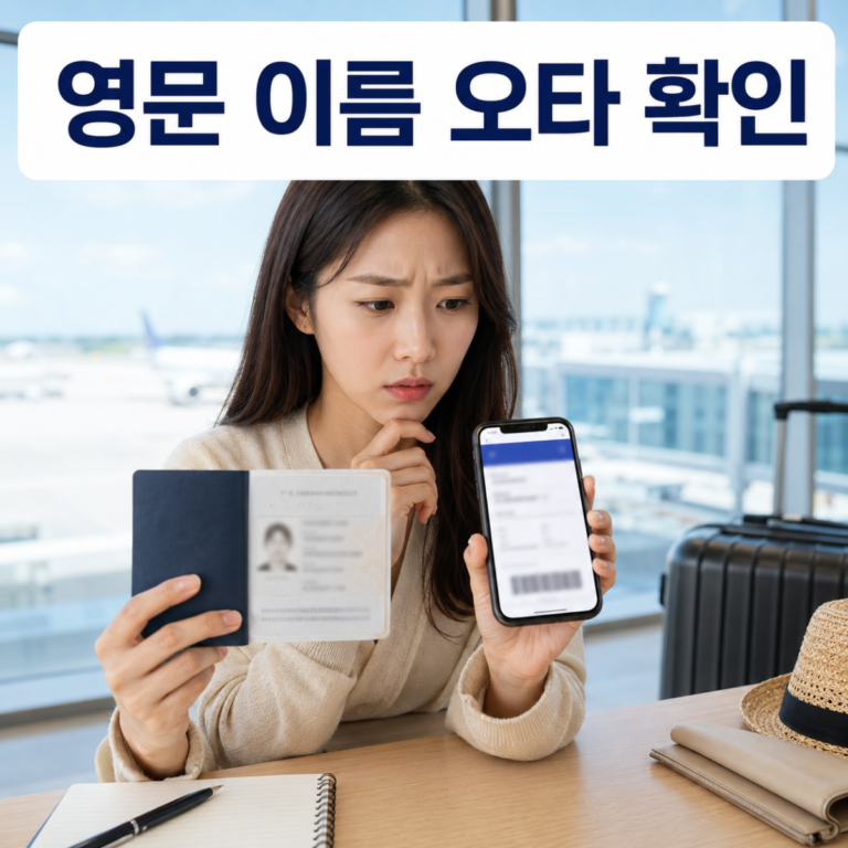 항공권 영문 이름 오타 발견했을 때|여권 대조·수정 순서