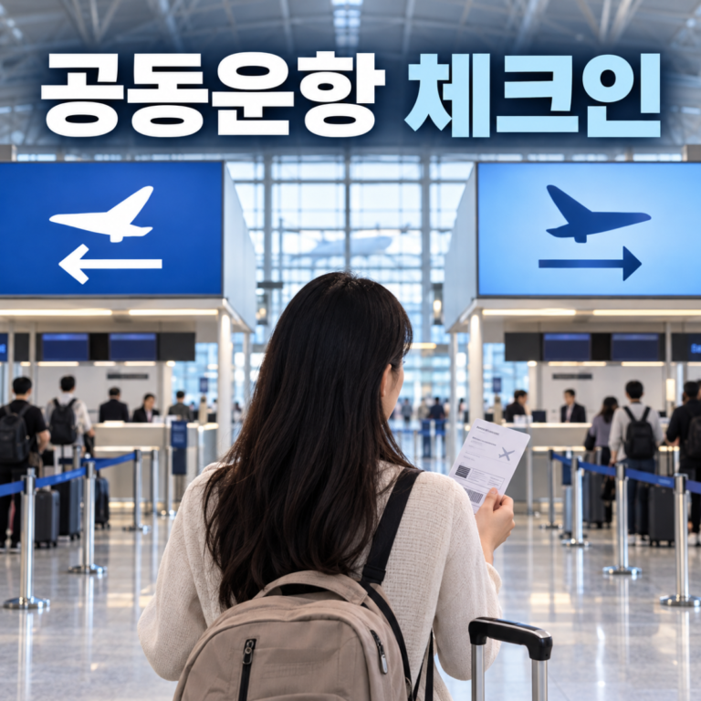 공동운항 항공편 체크인 어디서?|판매사·운항사 구분 순서