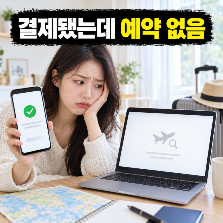항공권 결제됐는데 예약 안 보일 때|발권·이메일·구매처 확인
