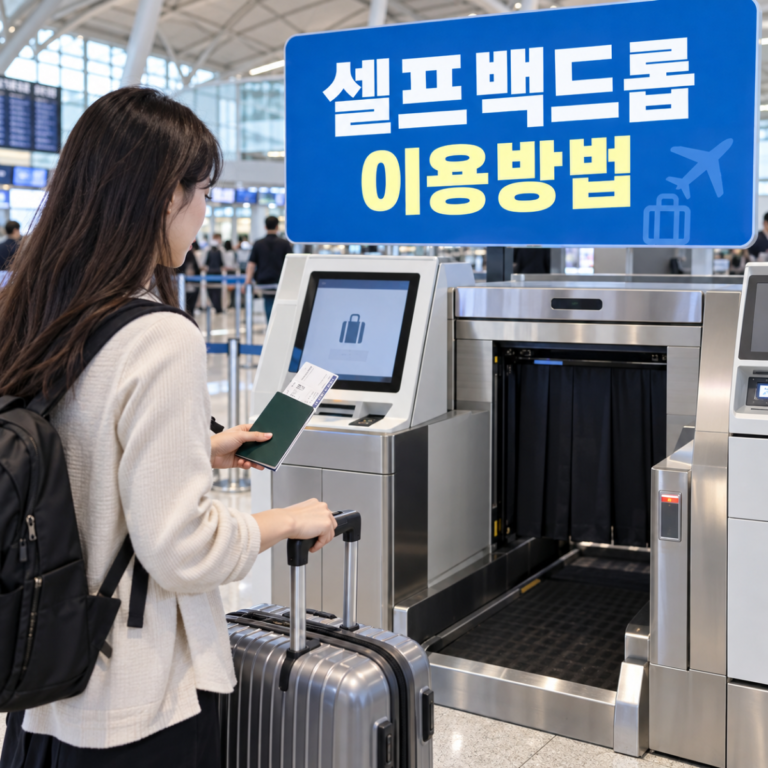 인천공항 셀프백드롭 이용방법, 탑승권부터 수하물 확인증까지