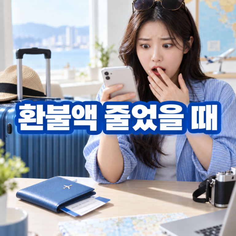 해외 항공권 취소 환불액 줄었을 때｜카드 환차손 보상 확인 순서