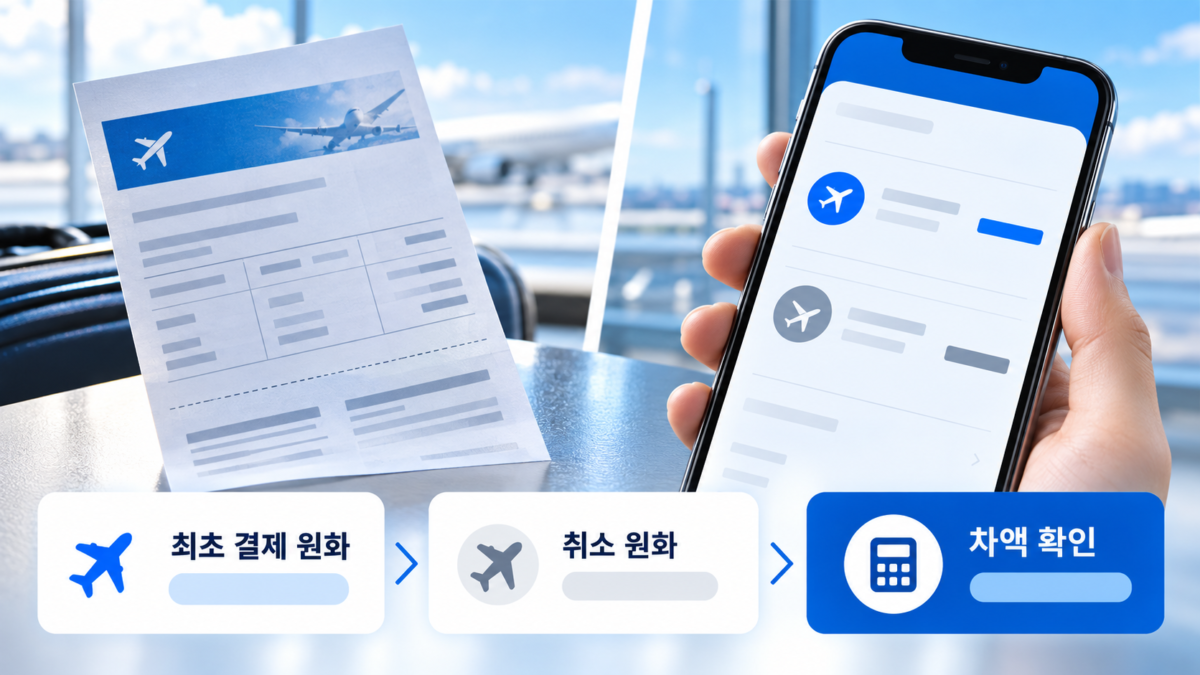 결제와 취소 금액 비교
