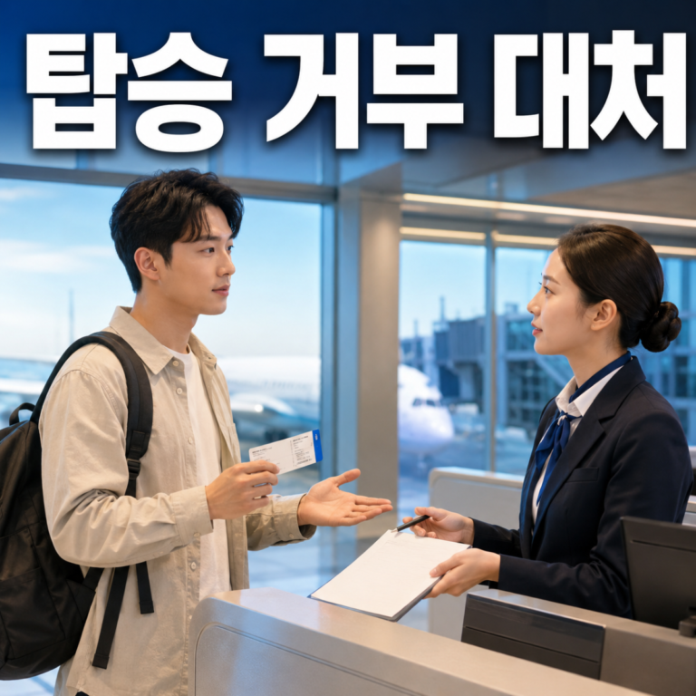 항공편 오버부킹 탑승 거부됐을 때｜대체편·보상 증빙 순서