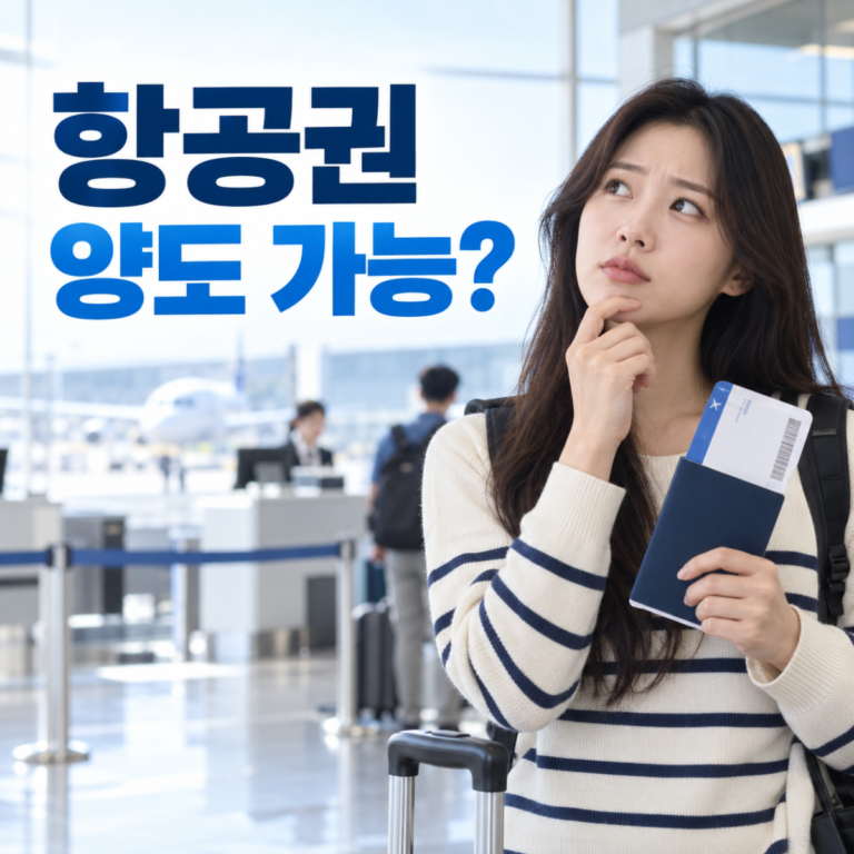 항공권 양도 가능할까 탑승객 이름 변경과 오타 수정 차이